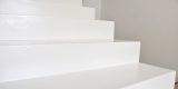 white staircase based on RAL colour shade 9010
